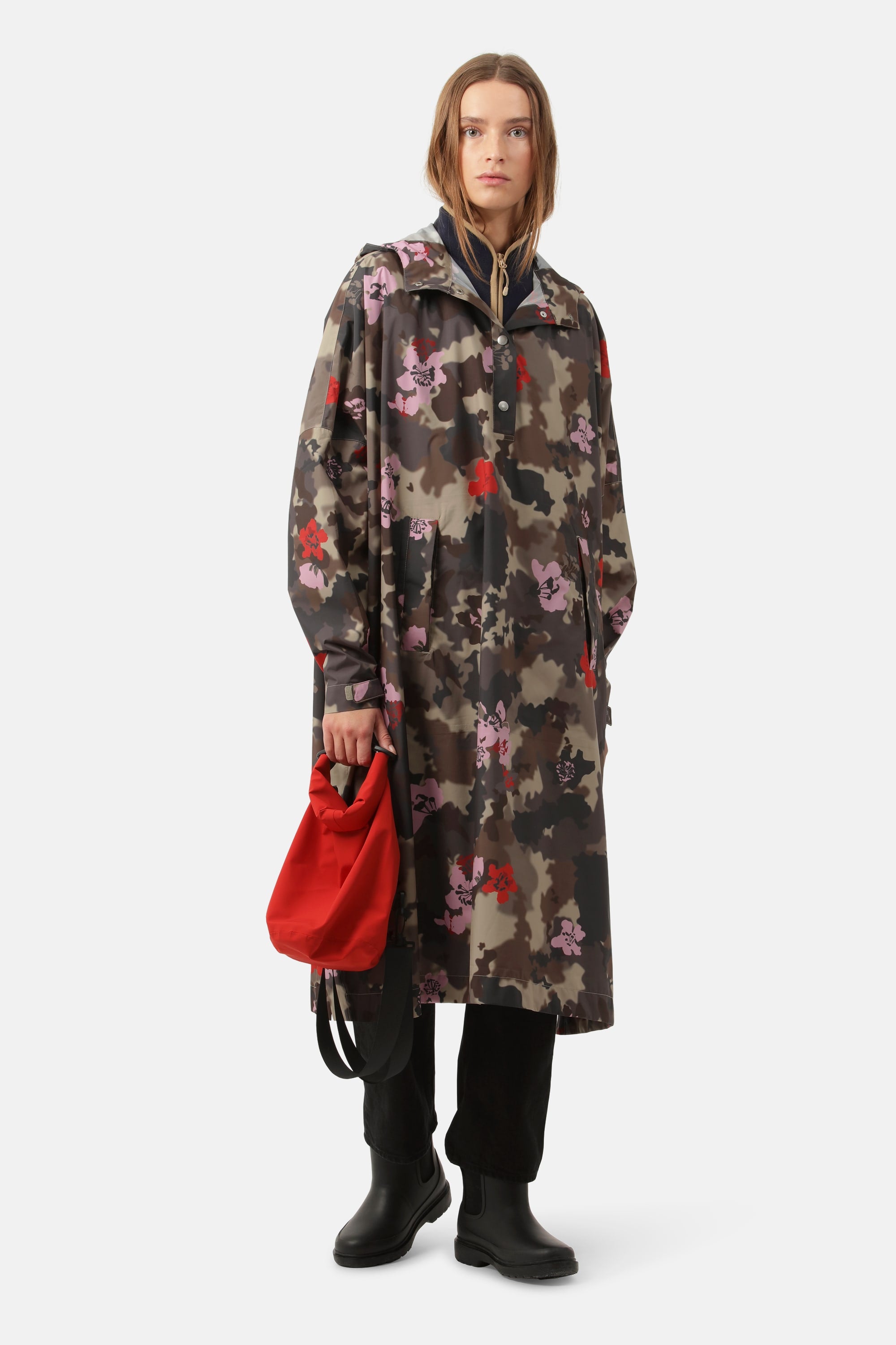 Regenponcho - Floral Camo